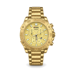 Gold-Tone Three-Subdial Watch