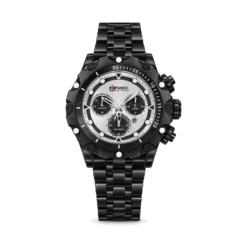 Black-Tone Watch with Silver Dial